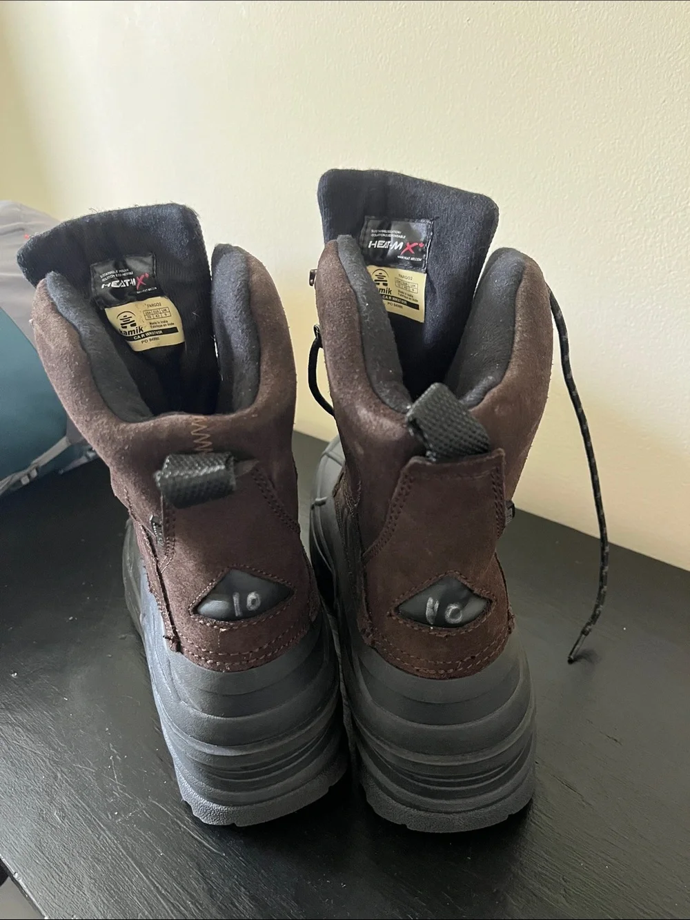 Kamik Men's Black and Brown Insulated Snow Boots